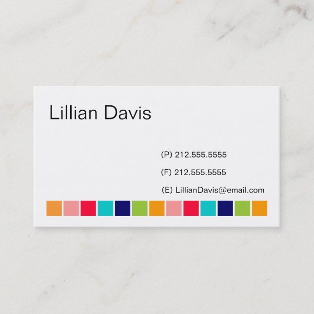 Candy Squares Business Card (Front)