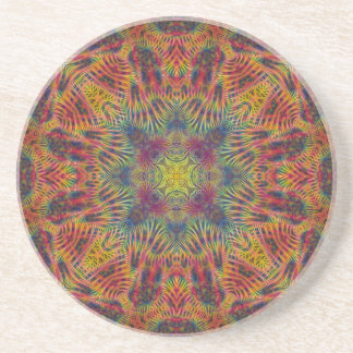 Candy Star Quadragram  Sandstone Coaster