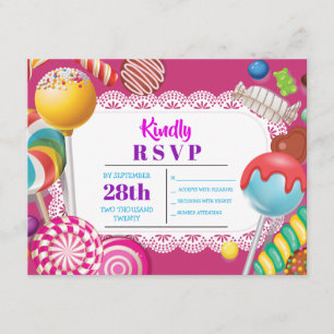 CANDY STORE RSVP Bat Mitzvah Invitation