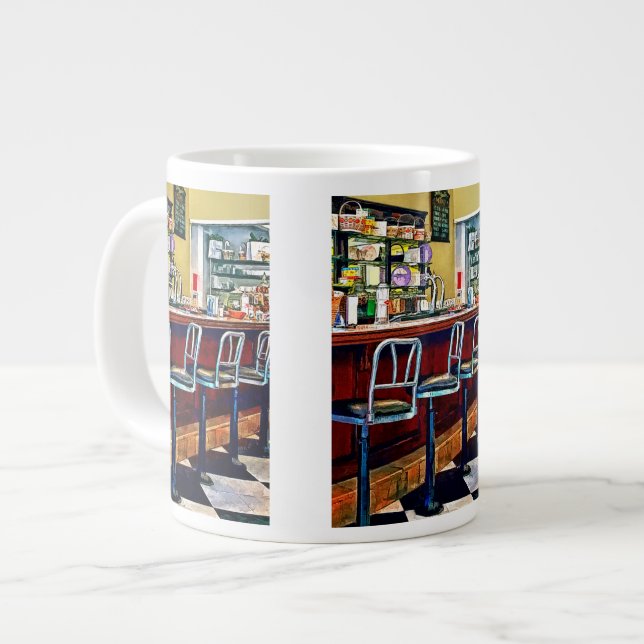 Candy Store With Soda Fountain Large Coffee Mug (Front Left)