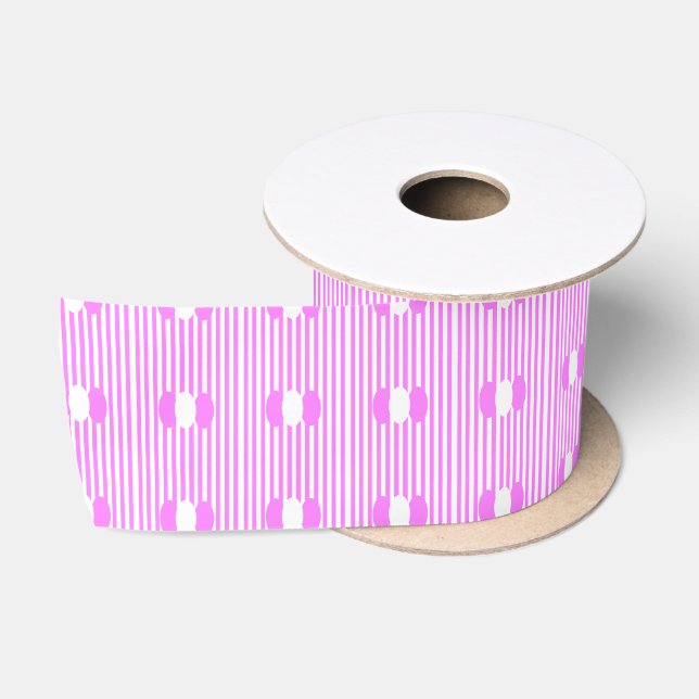 Candy Stripe Oval Satin Ribbon (Spool)