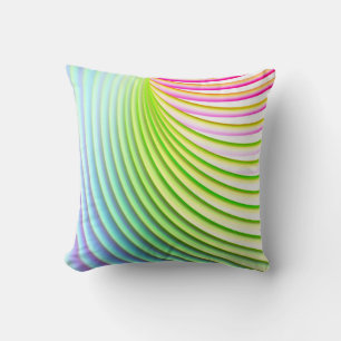 Candy Stripe Pastel Rainbow Bright Happy Color Cushion