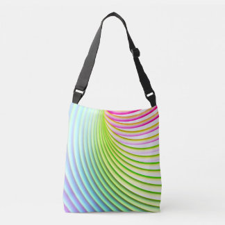 Candy Stripe Pastel Rainbow Bright Happy Colour Crossbody Bag