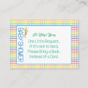 Candy Stripe Pink Colorful Rainbow Baby Shower Enclosure Card