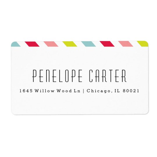 Candy stripe shipping labels