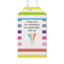 Candy Stripe Thank You Gift Tag 