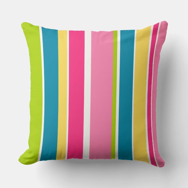Candy Stripe Throw Cushion (Front)