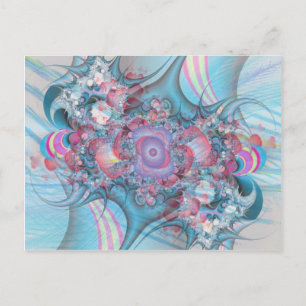 Candy Striped Bouquet Postcard