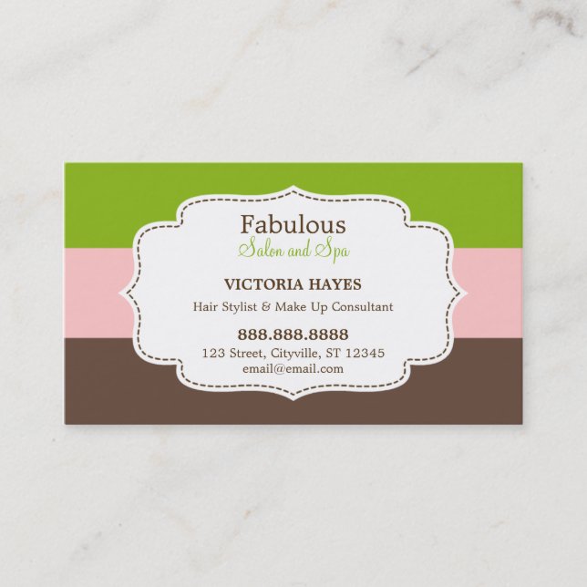 Candy Stripes Business Cards (Front)