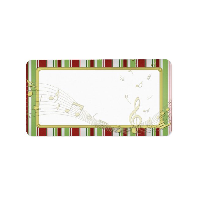 Candy Stripes Christmas Blank Address Labels (Front)