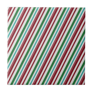 Candy Stripes Glitter Ceramic Tile