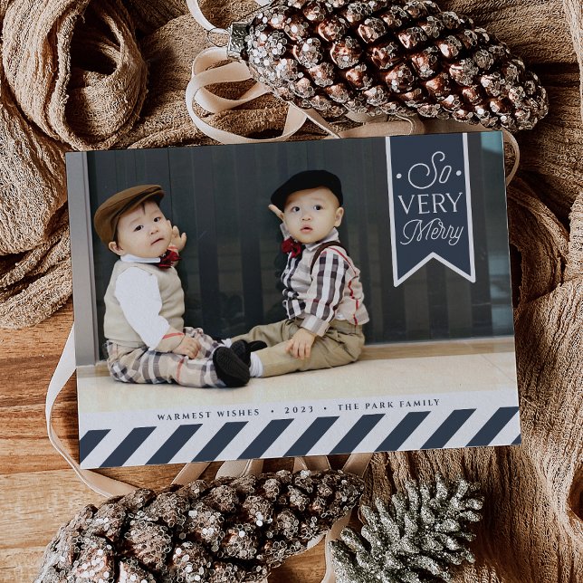 Candy Stripes | Very Merry Photo Holiday Card (Creator Uploaded)