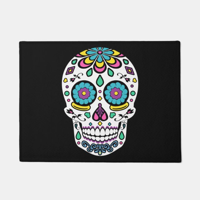 Candy Sugar Skull Doormat (Front)