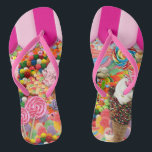 Candy Super Sweet Ice Cream Funny Thongs<br><div class="desc">Candy Sweet Sixteen Ice Cream funny flip flops.</div>