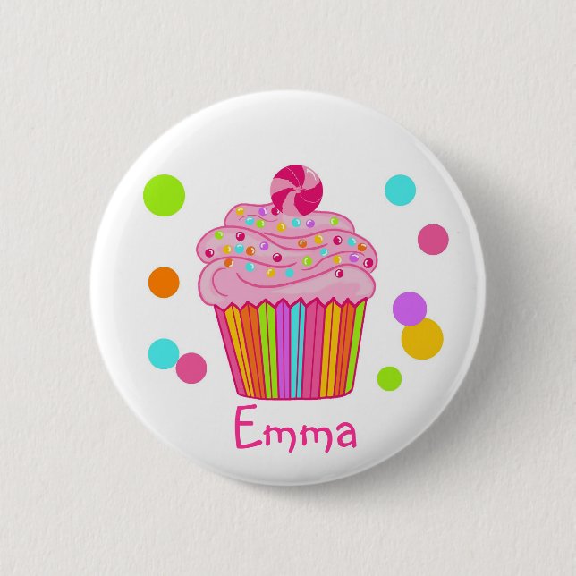 Candy Surprise Cupcake 6 Cm Round Badge (Front)