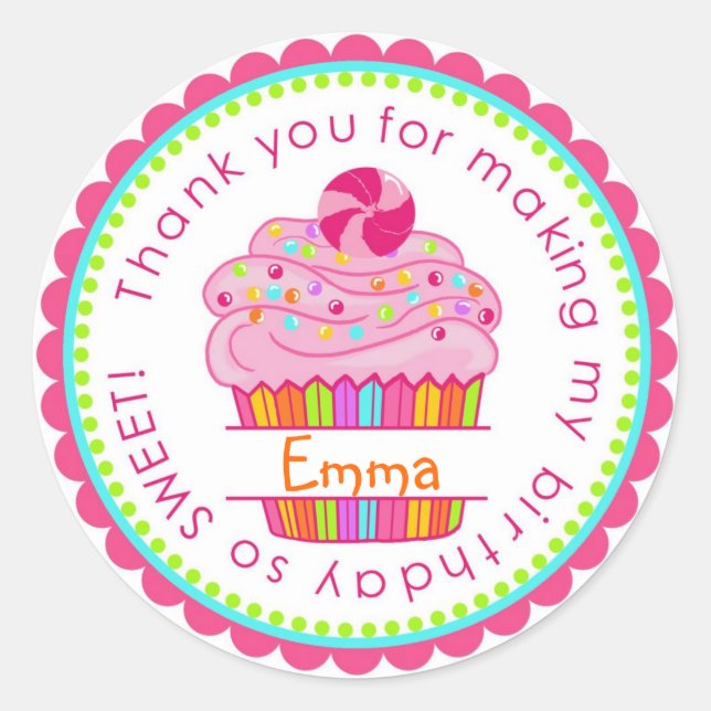 Candy Surprise Cupcake Stickers (Front)