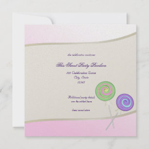 Candy Sweet Bat Mitzvah Invitation