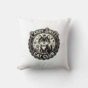 Candy Sweet Cat Funny Cat Graphic - Candy Sweet Ca Cushion