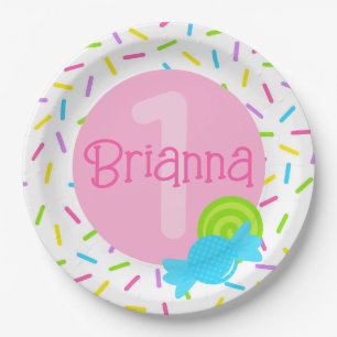 Candy Sweet Celebration Personalised Birthday Paper Plate