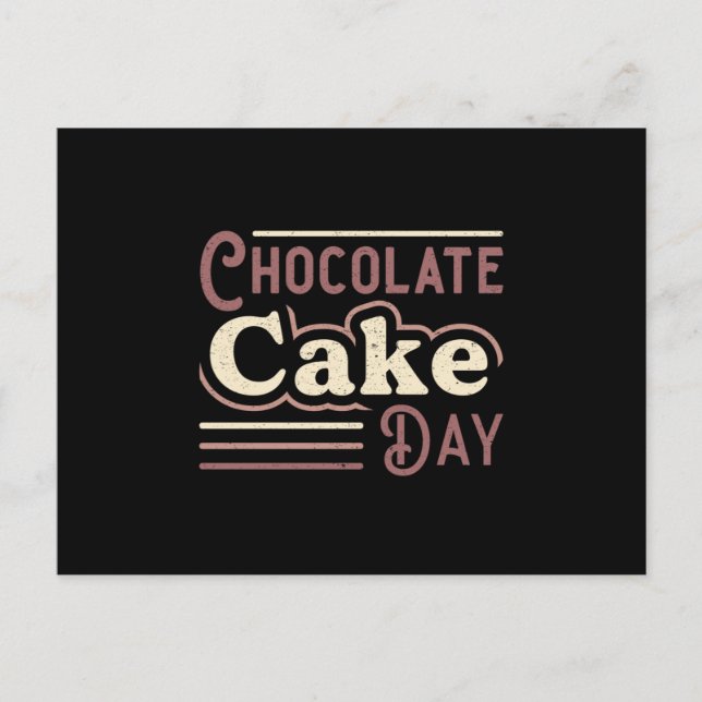 Candy Sweet Chocolate Cake Day Cocoa Gift Idea Postcard (Front)