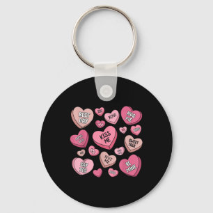 Candy Sweet Heart Love Valentines Day Shirt Women  Key Ring