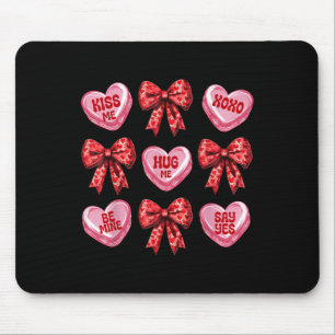 Candy Sweet Hearts Love Valentines Day Coquette Bo Mouse Pad