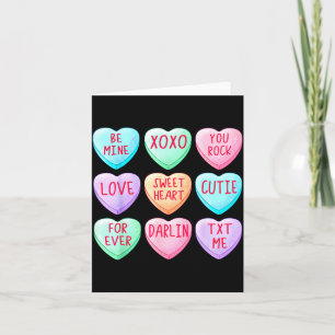 Candy Sweet Hearts Love Valentines Day Shirt Women Card