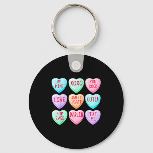 Candy Sweet Hearts Love Valentines Day Shirt Women Key Ring