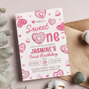 Candy Sweet One 1st Birthday Invitation