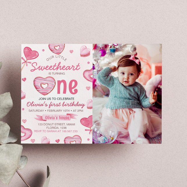 Candy Sweet One 1st Birthday Invitation (Creator Uploaded)