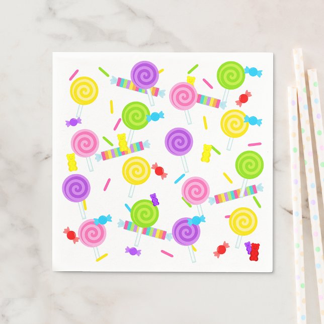 Candy Sweet Treats and Lollipops Paper Napkins (Creator Uploaded)