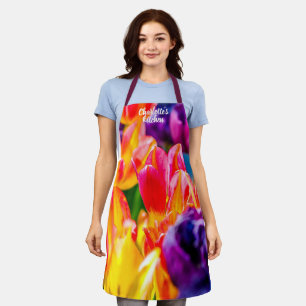 Candy Sweet Tulip Flowers Apron
