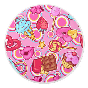 Candy Sweets Girls Room Ceramic Knob