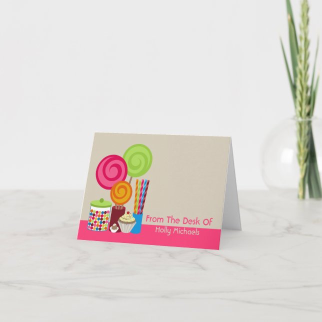 Candy & Sweets Personalised Notecard (Front)