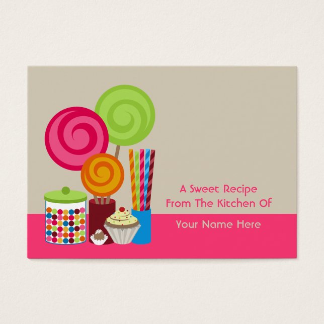 Candy & Sweets Recipe Cards (Front)
