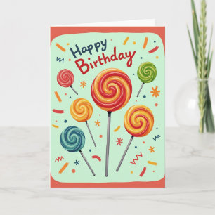Candy Swirl Birthday Card