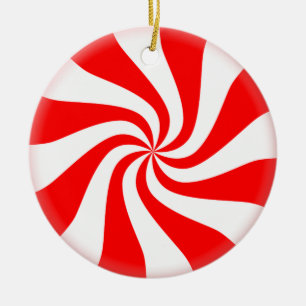 Candy Swirl Ceramic Ornament
