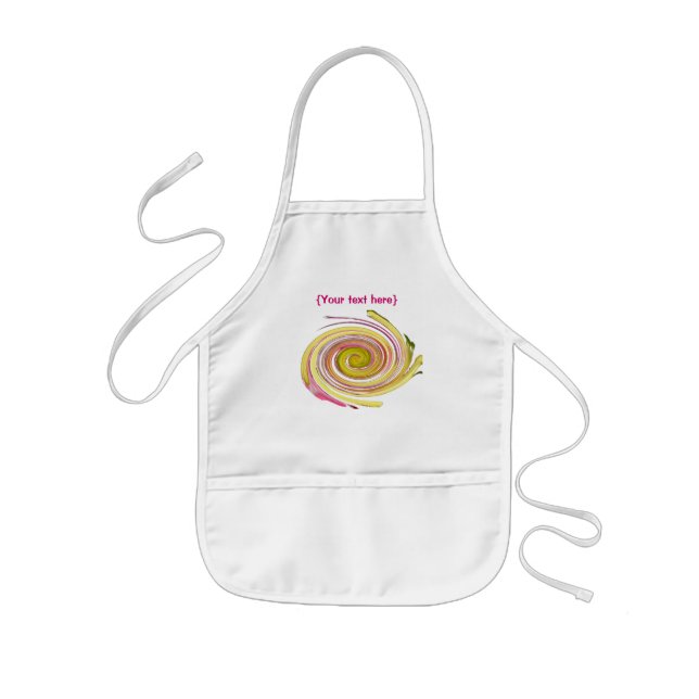 Candy Swirl Personalised Kids Apron (Front)