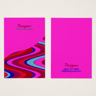 Candy Swirl-Red Hot Pink Design Display Card