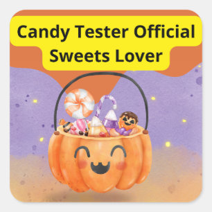 Candy Tester Official Sweets Lover Square Sticker