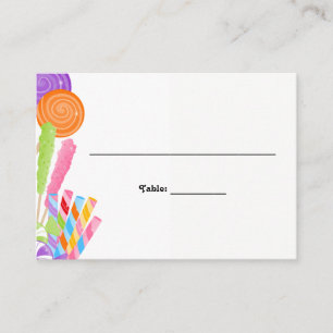 Candy Theme Bat Mitzvah Seating Card