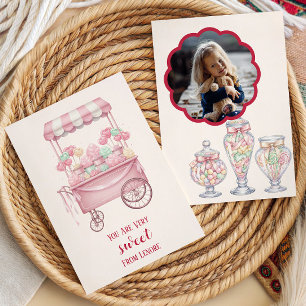 Candy Theme Sweet Kids Valentine Photo Card