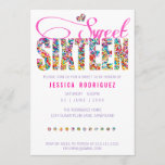 Candy Theme Sweet Sixteen Birthday Invitation<br><div class="desc">Candy Theme Sweet Sixteen Birthday Invitation</div>