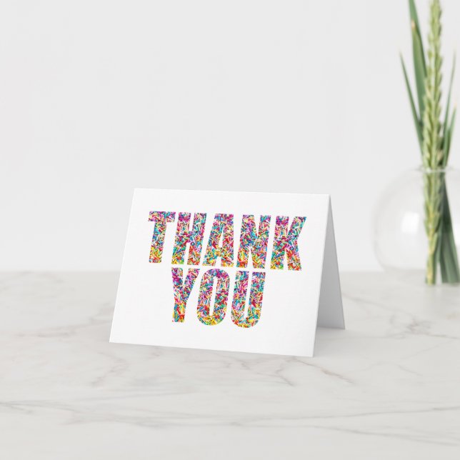 Candy Theme Thank You Card Sweet Sprinkles (Front)