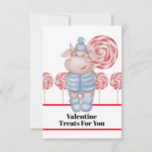 Candy Treats Just For You Valentine Card