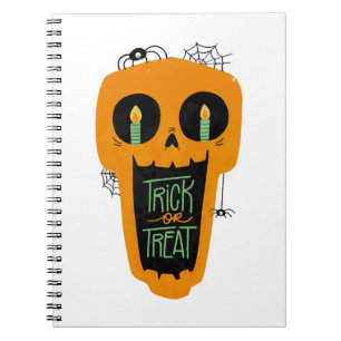 Candy Trick or Treat Funny Pumpkin Halloween boys Notebook