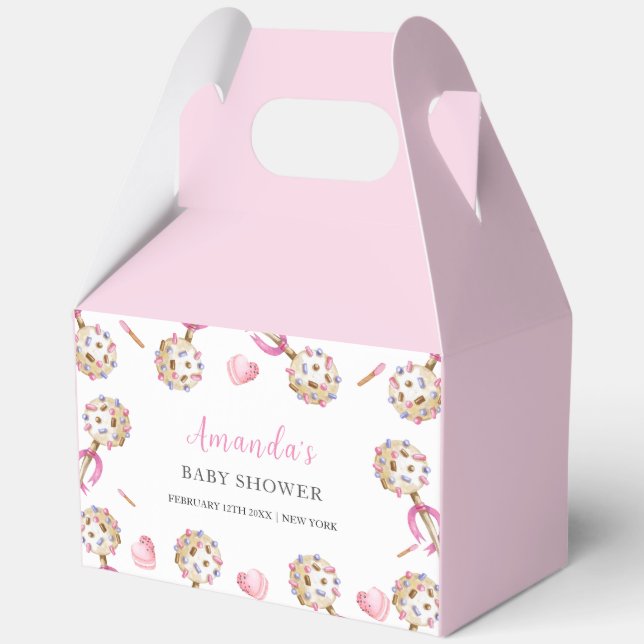 Candy Valentine Sweetheat Girl Baby Shower  Favour Box (Back)