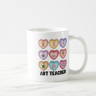 Candy Valentines Day Art Teacher Hearts Painting T Coffee Mug