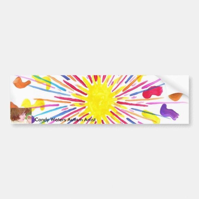 Candy Waters Autism Artist Bumper Sticker (Front)