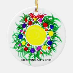Candy Waters Autism Artist Ceramic Ornament